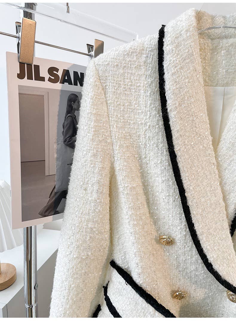 TAO | PS White Tweed Blazer And Short Set