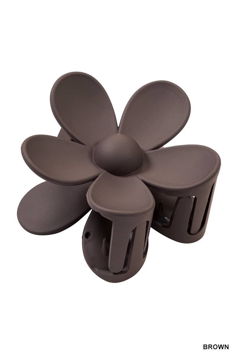 Hair Clip_ 42POPS Large Flower Hair Claw Hair Clip: OS / LT GREY-157783