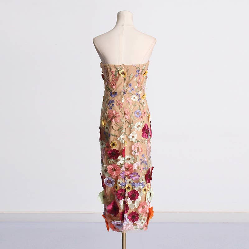 TAO | PS Floral Embroidered Slim Tube Dress