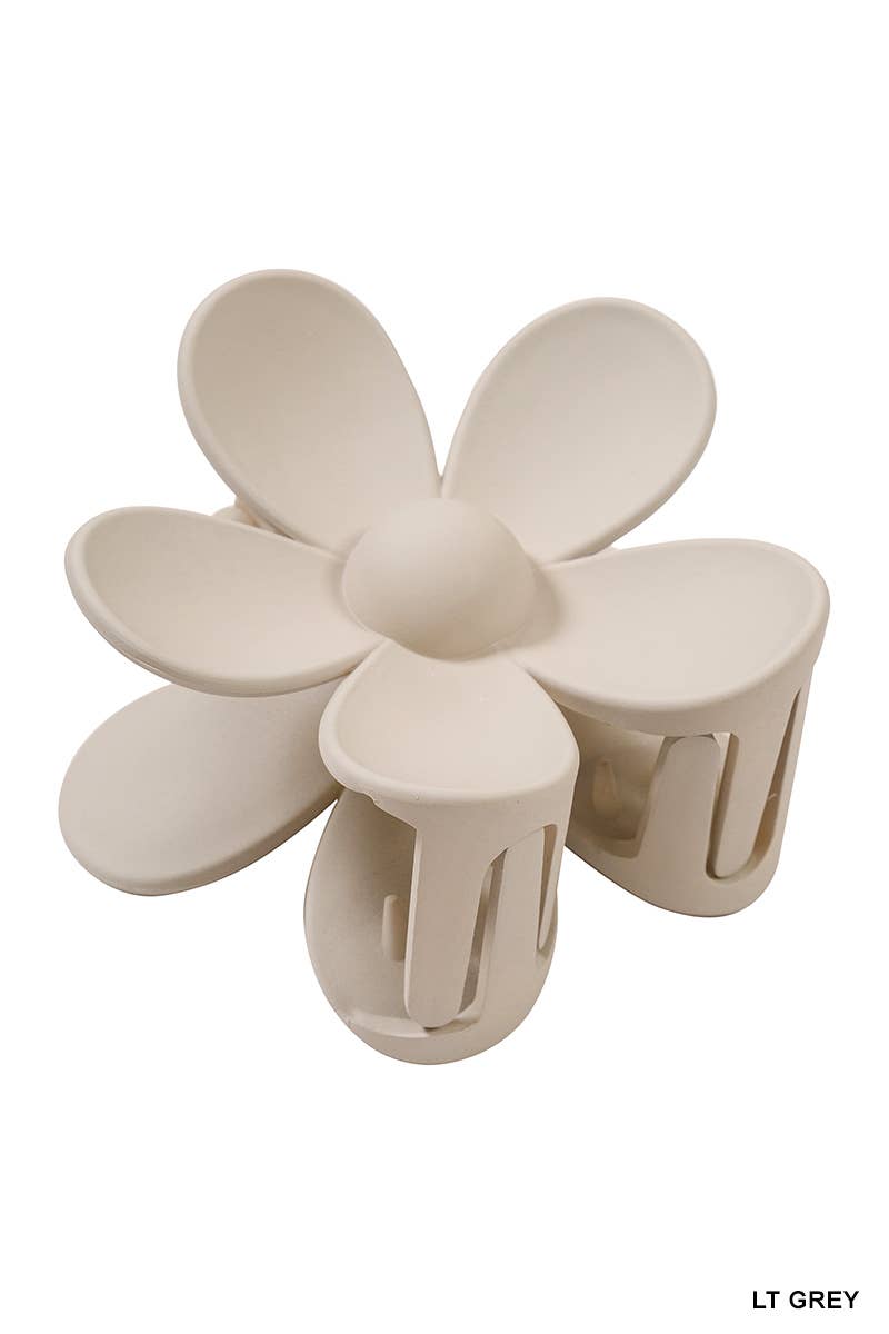 Hair Clip_ 42POPS Large Flower Hair Claw Hair Clip: OS / BEIGE-163545