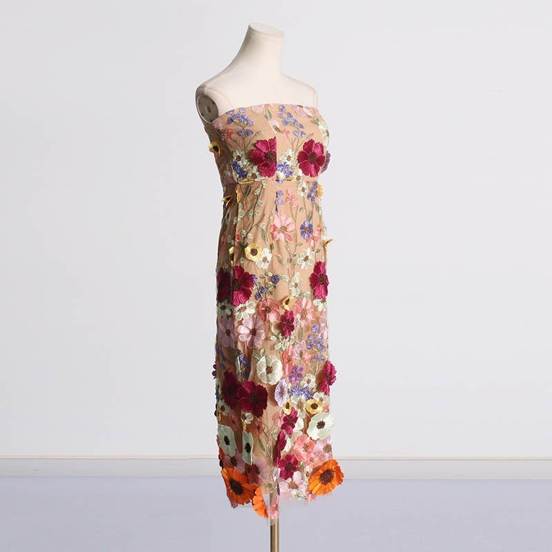 TAO | PS Floral Embroidered Slim Tube Dress