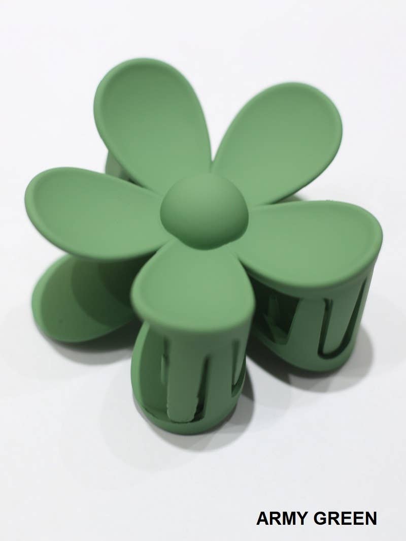 Hair Clip_ 42POPS Large Flower Hair Claw Hair Clip: OS / LT GREY-157783