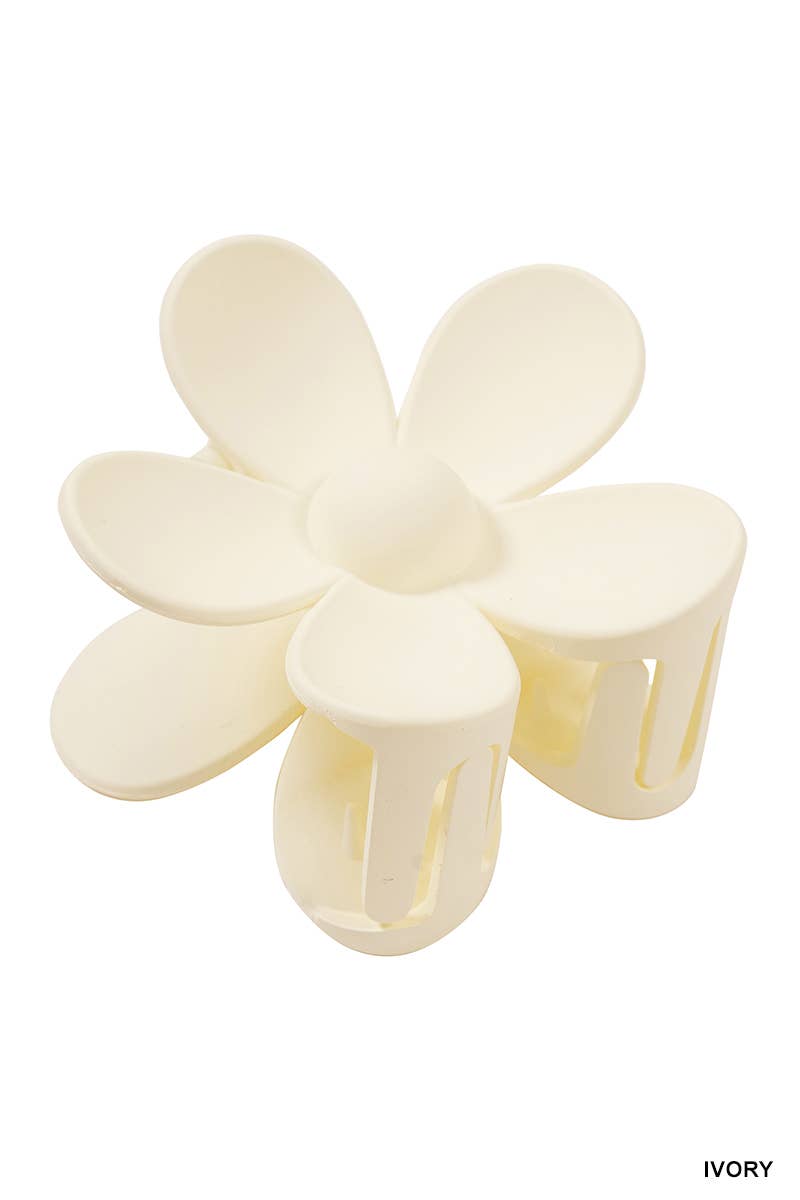 Hair Clip_ 42POPS Large Flower Hair Claw Hair Clip: OS / BEIGE-163545
