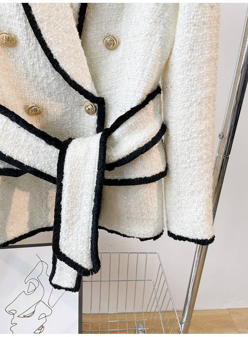TAO | PS White Tweed Blazer And Short Set