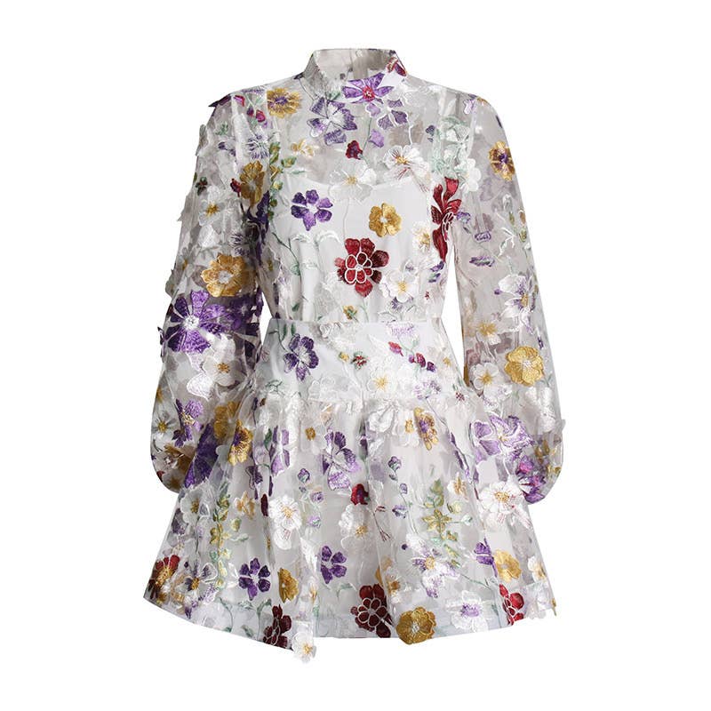 TAO | PS Black Floral Top & A-Line Skirt Ensemble