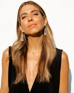 Rocknot | Feather Drop Earrings - Crystal