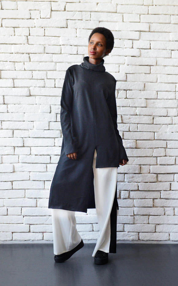 Metamorphoza | Black Asymmetric Top