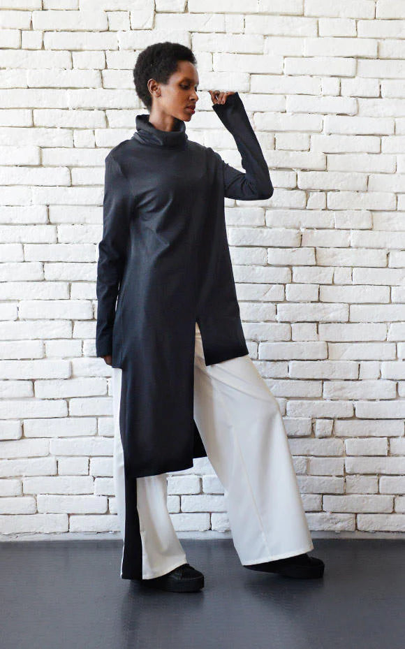 Metamorphoza | Black Asymmetric Top