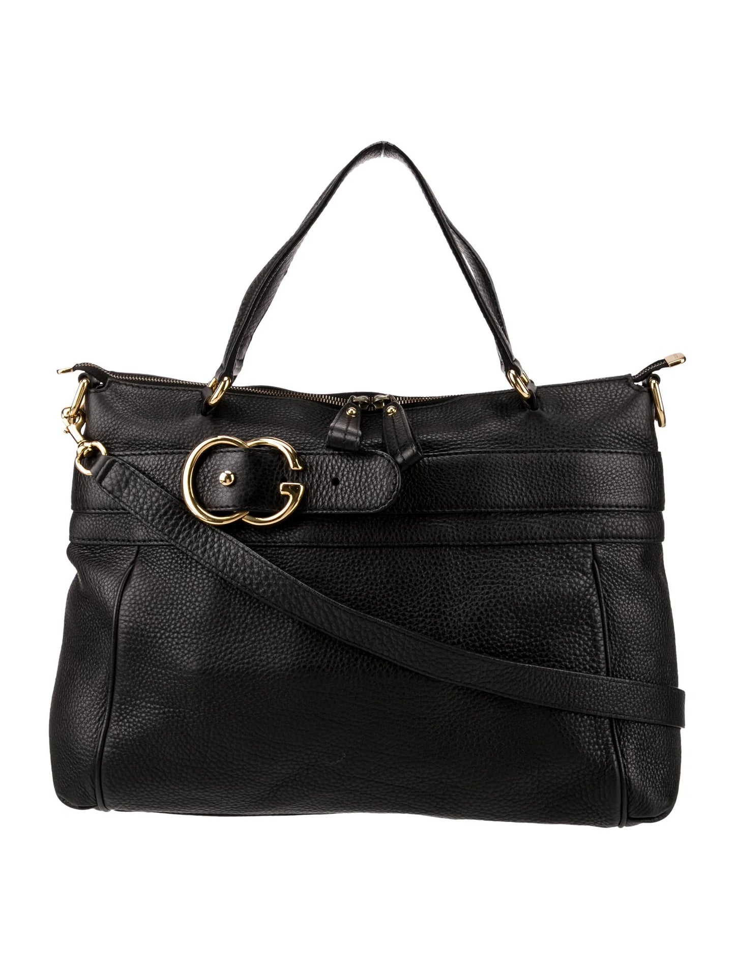 Gucci | Black Pebbled Calfskin Leather Ride