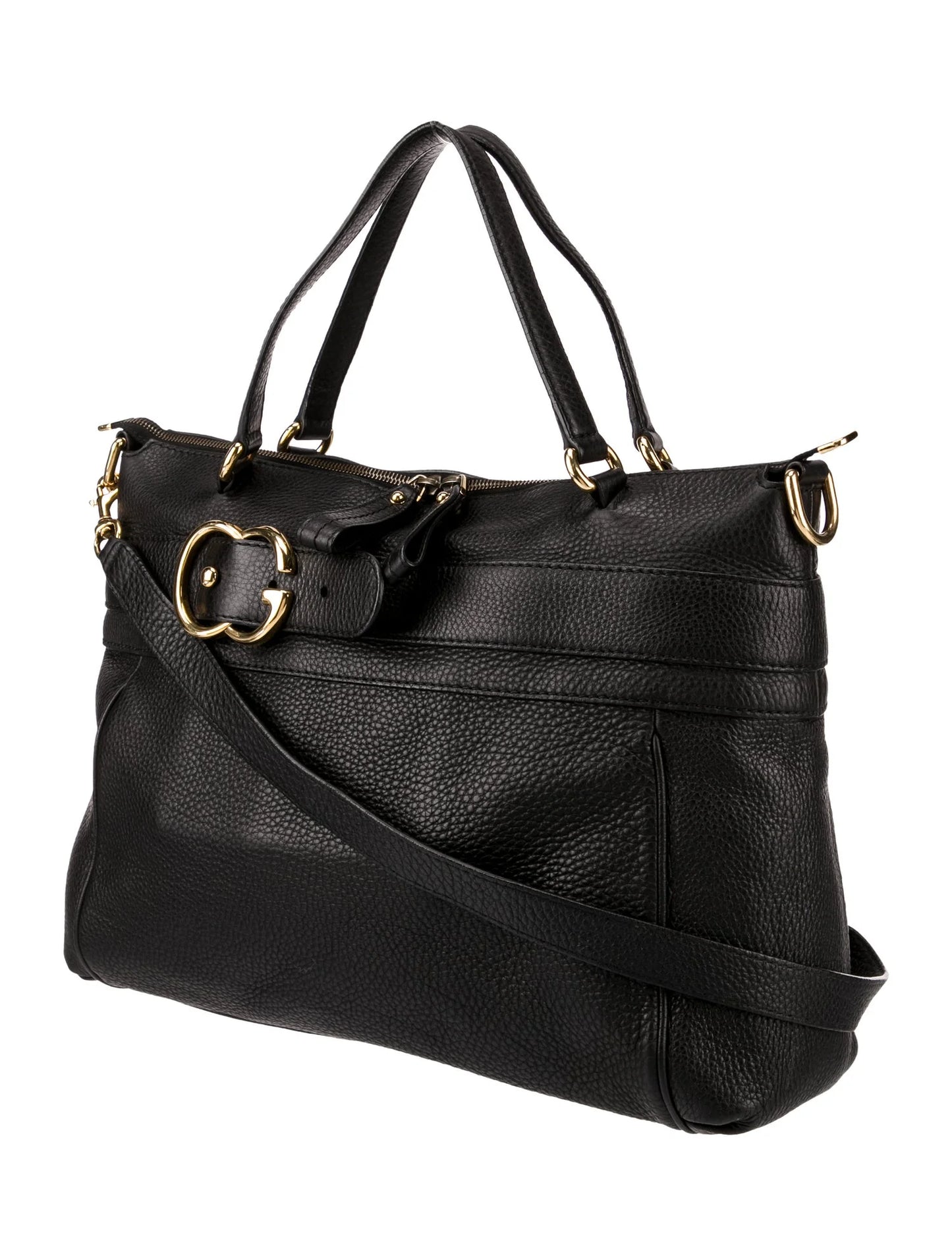 Gucci | Black Pebbled Calfskin Leather Ride