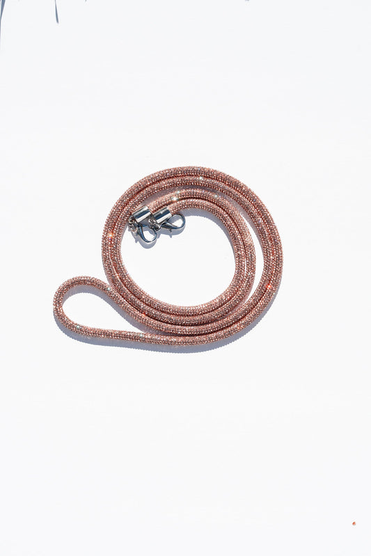 Rocknot   |    Single Rose Gold Rhinestone Strap 50"