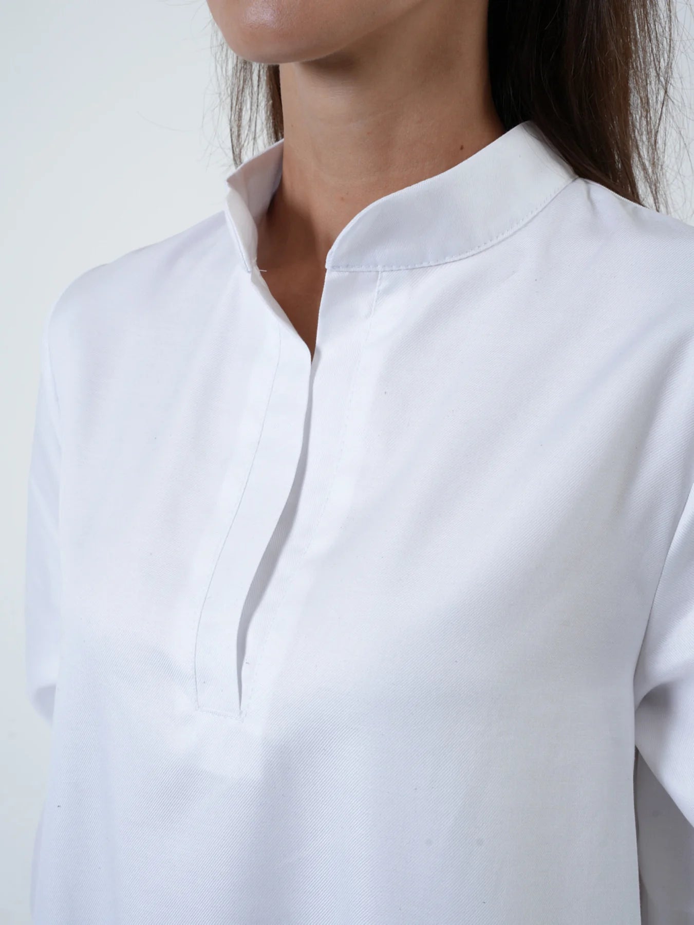 Metamorphoza | Long Sleeve Tunic Dress In White