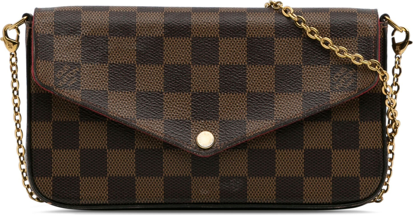 Louis Vuitton | Damier Ebene Pochette Felicie Brown
