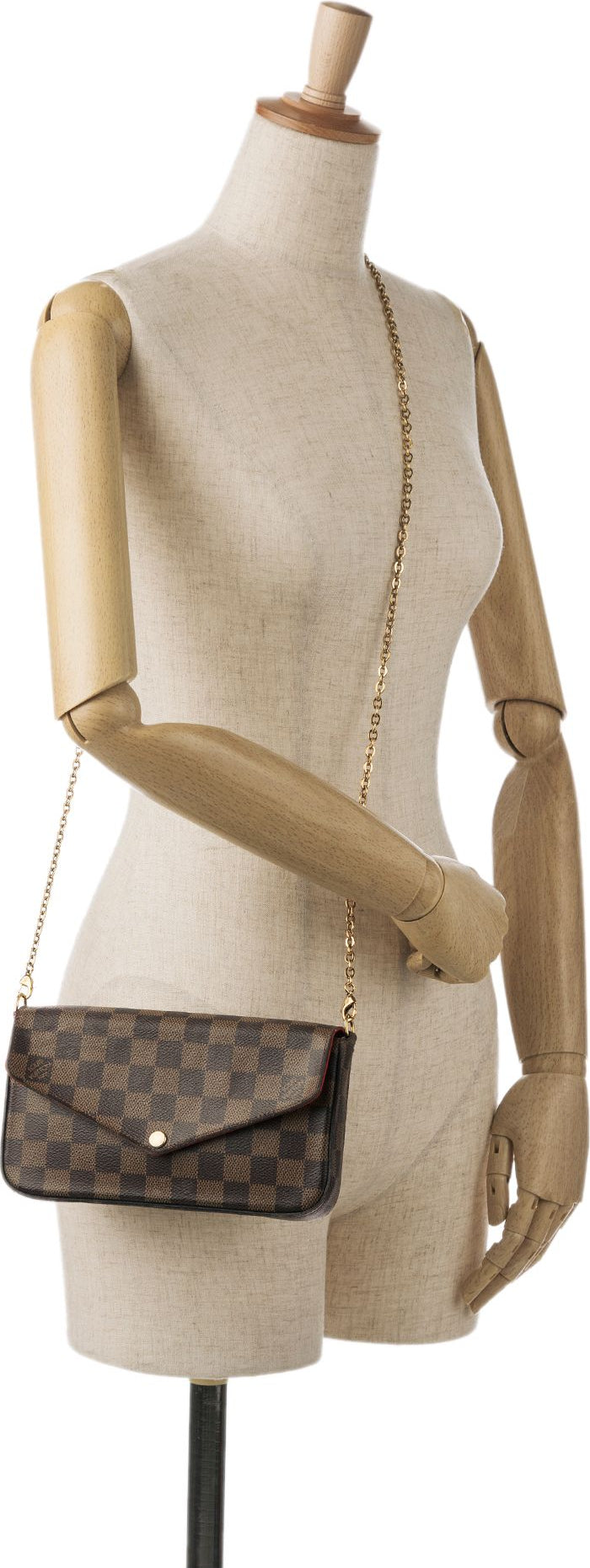Louis Vuitton | Damier Ebene Pochette Felicie Brown