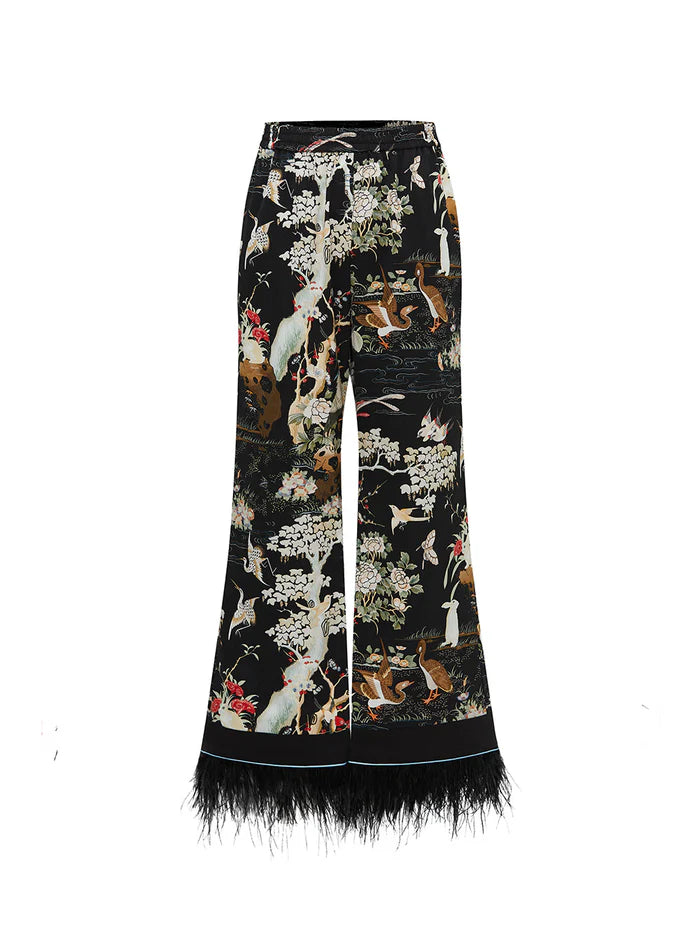 Mukzin | Birds Adoring the Phoenix Pajama Pants