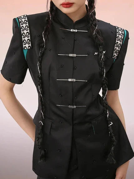 Mukzin | Chinese Style Cheongsam Vintage Blazer
