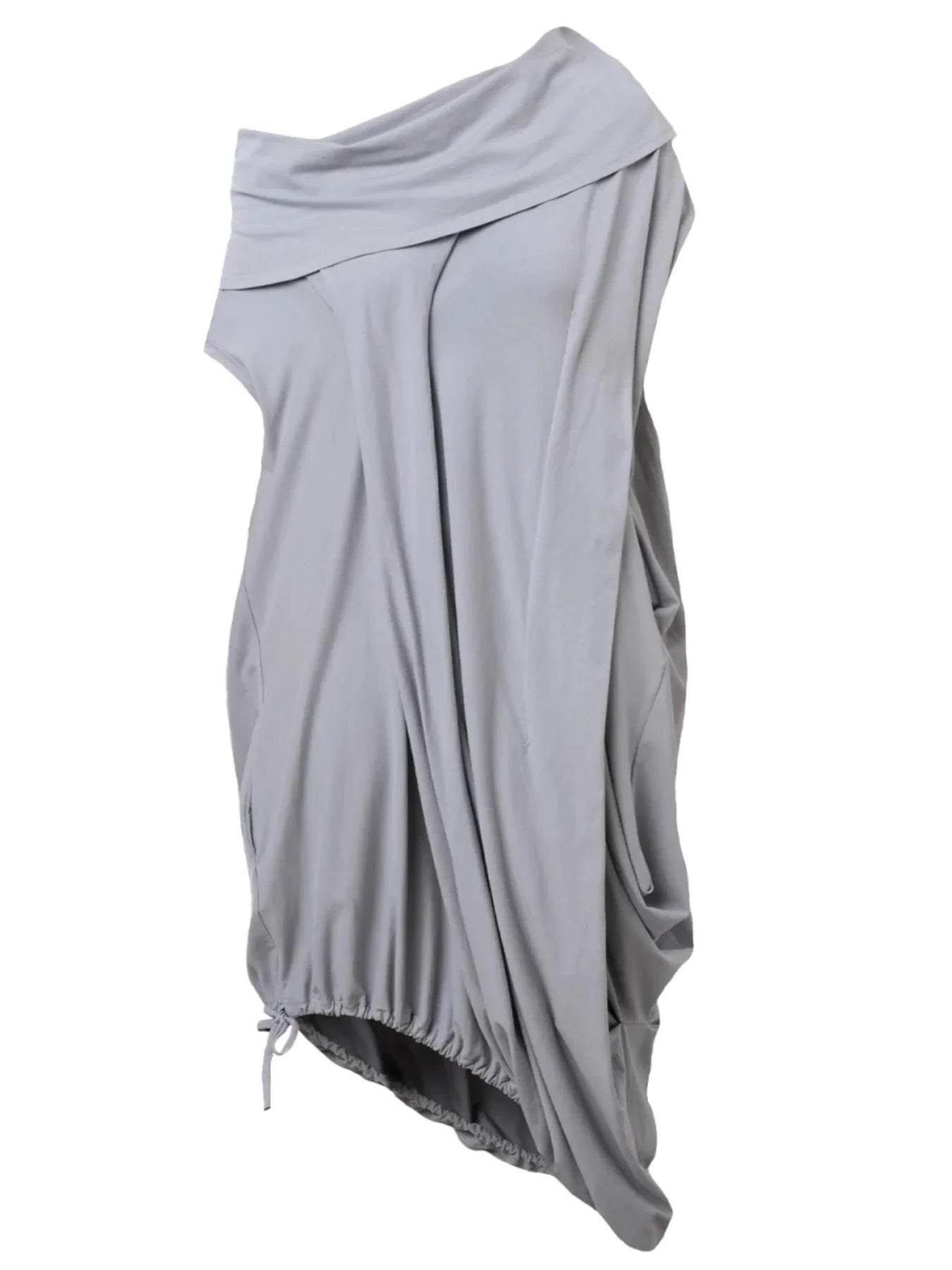 Metamorphoza | Oversize Cotton Kaftan Dress In Light Grey