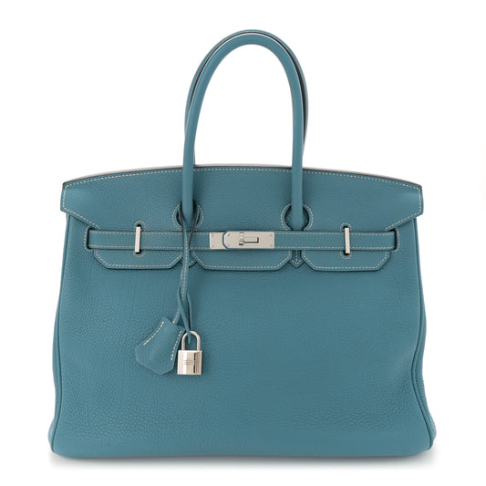 Hermès   |   Togo Birkin 35 Blue Jean