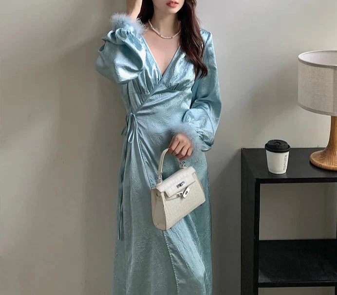 Mukzin | Baby Blue Slim Dress