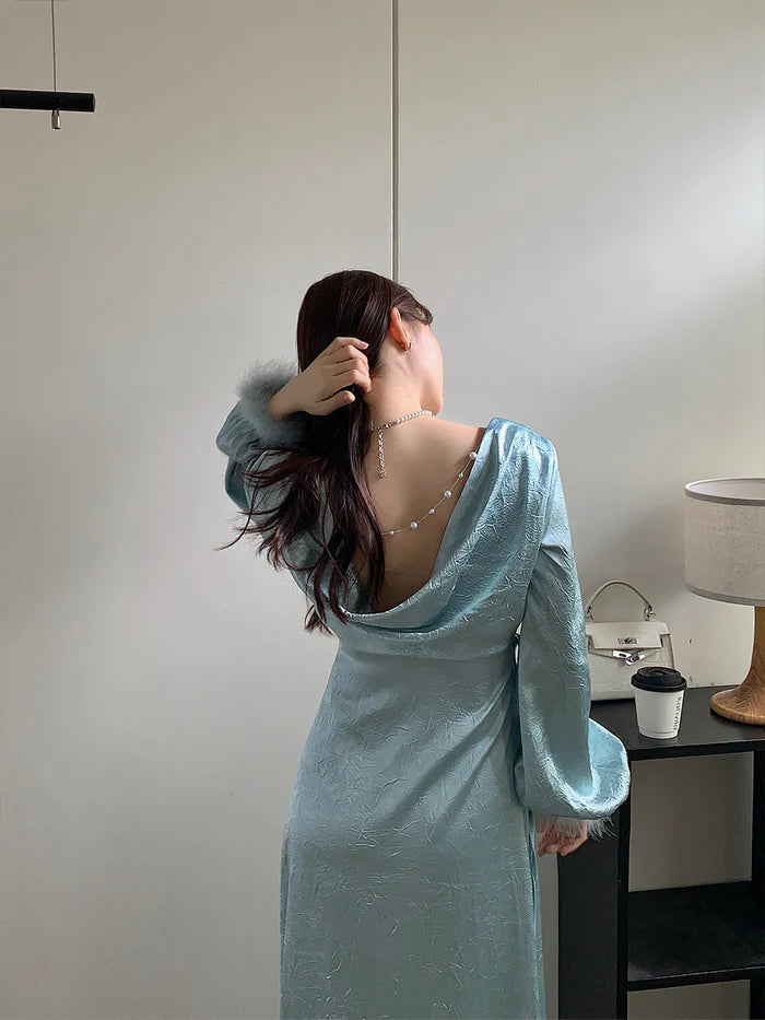 Mukzin | Baby Blue Slim Dress