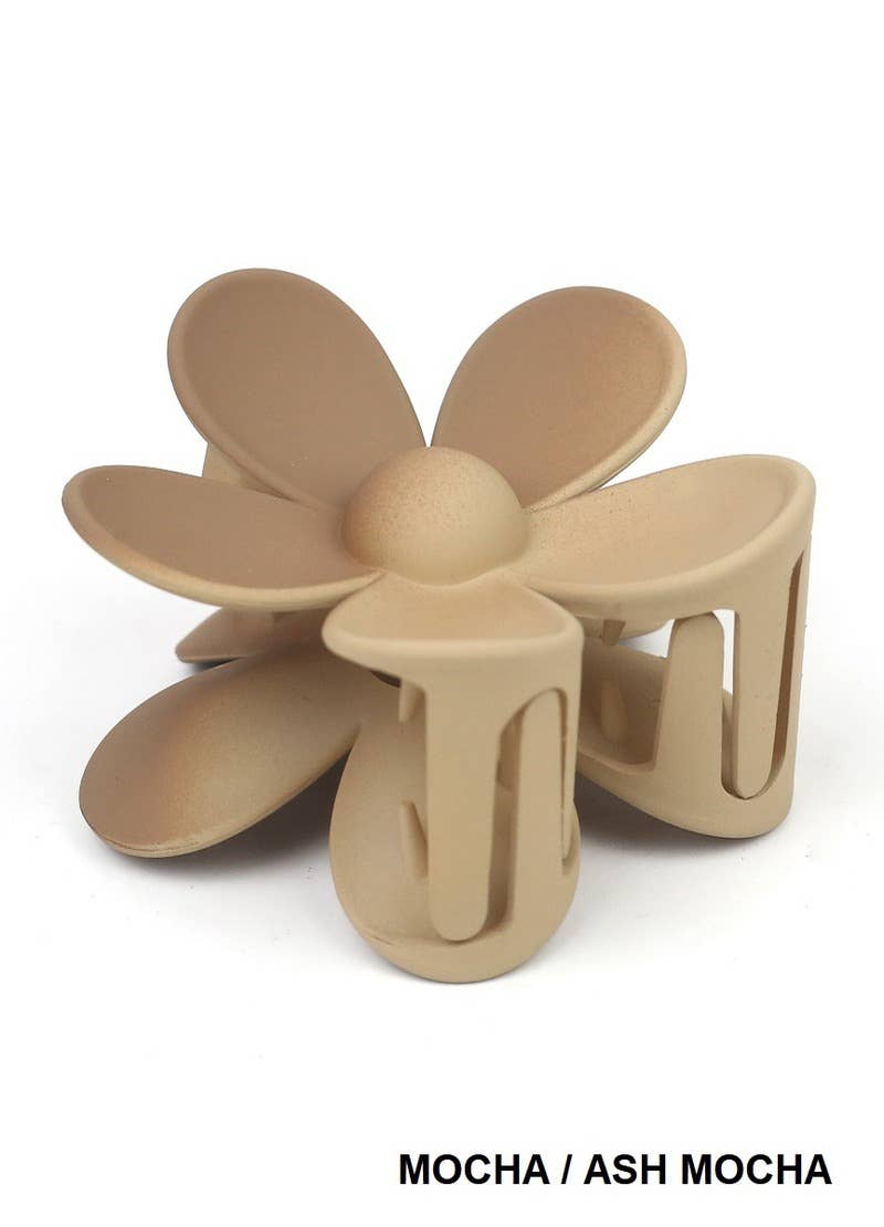 Hair Clip_ 42POPS Large Flower Hair Claw Hair Clip: OS / BEIGE-163545