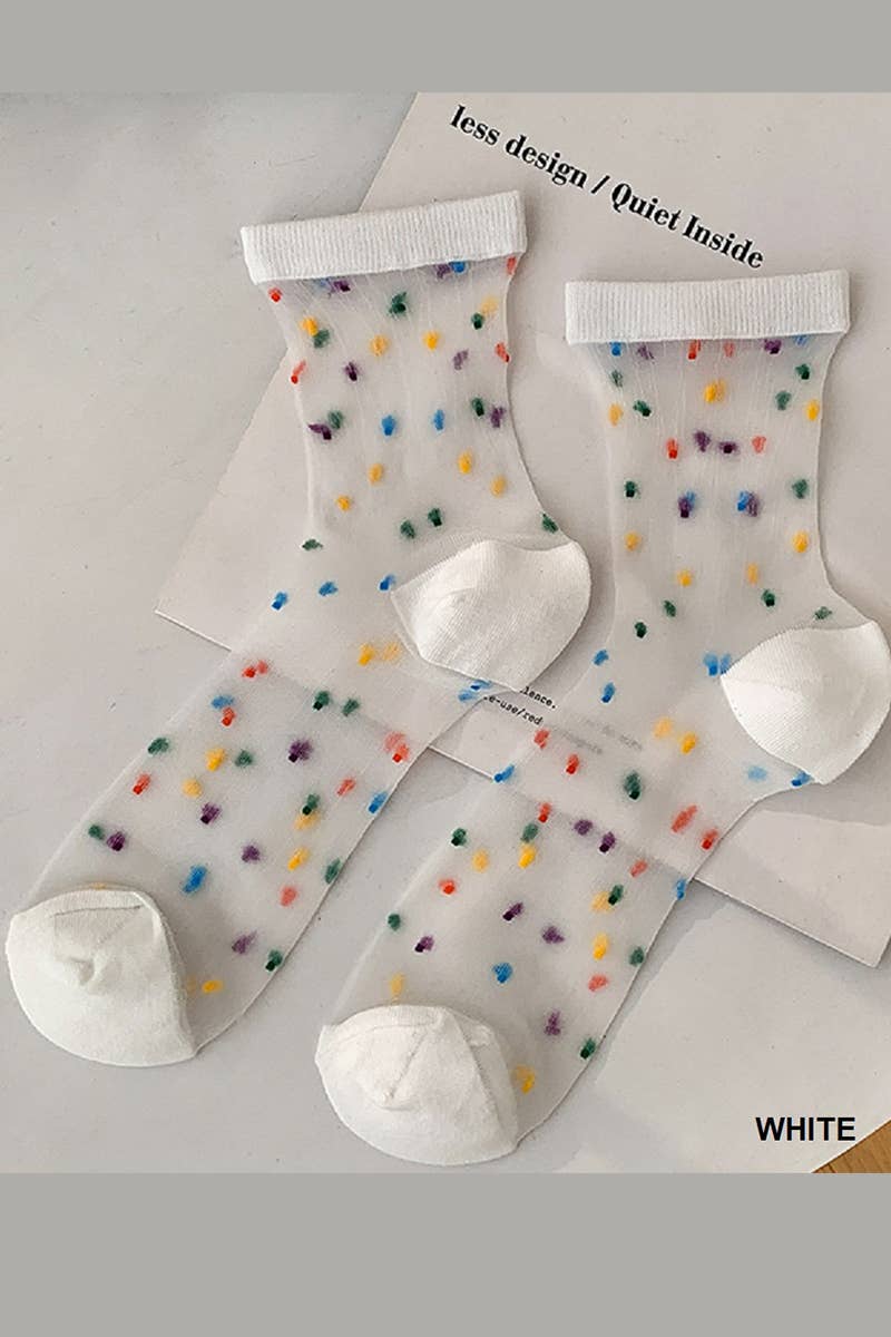 Socks | Black Polka Dot Crystal