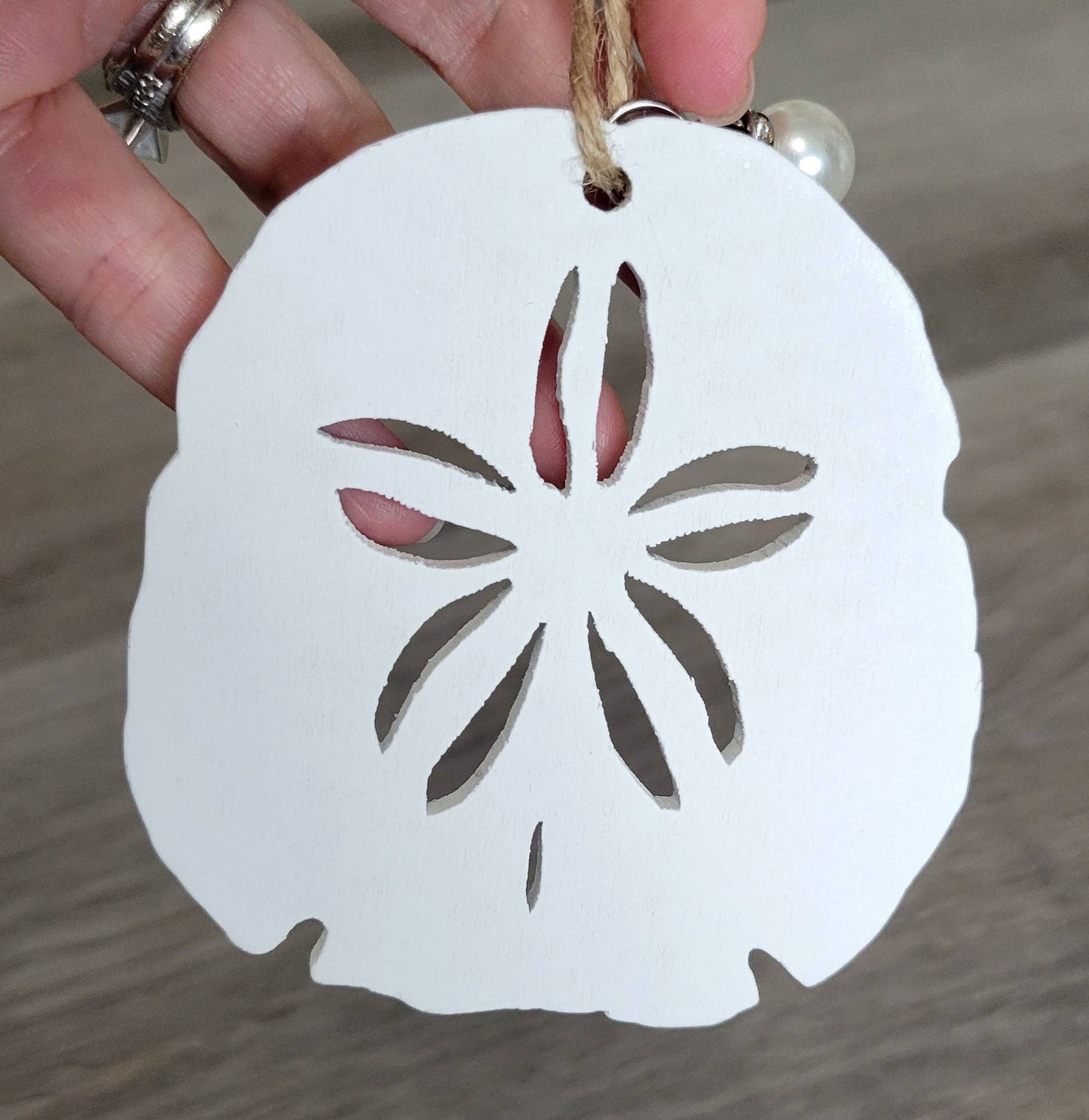 Wood Ornament - Sand Dollar Shape- Custom Map- BEST SELLER!`