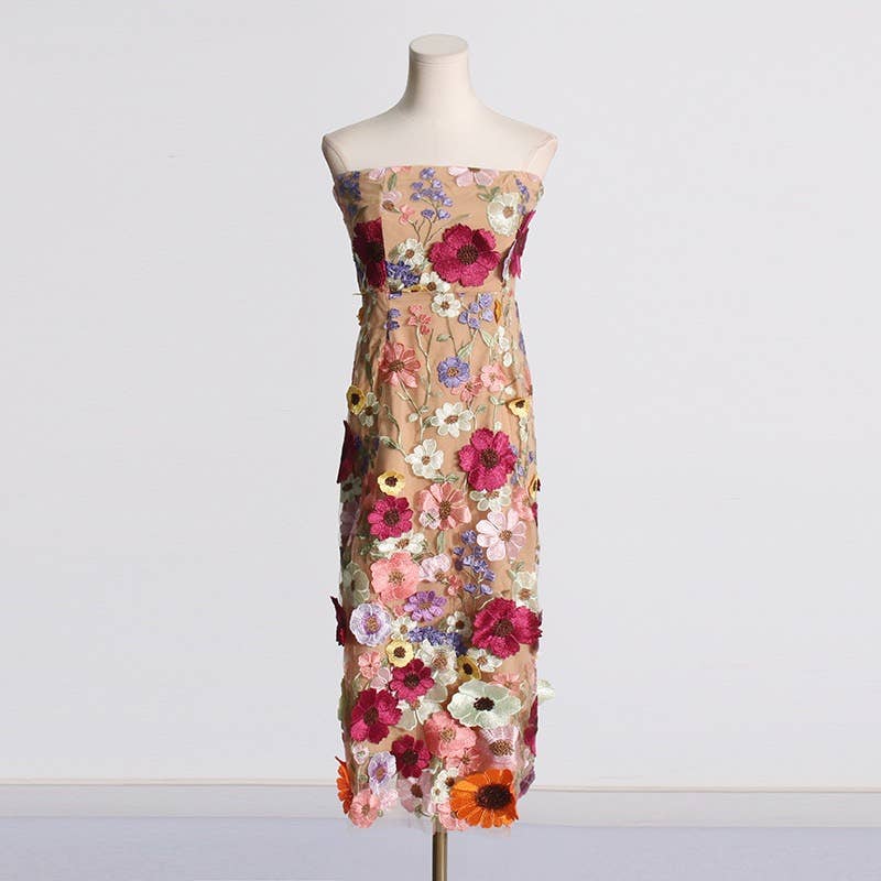 TAO | PS Floral Embroidered Slim Tube Dress