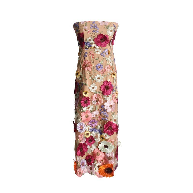 TAO | PS Floral Embroidered Slim Tube Dress