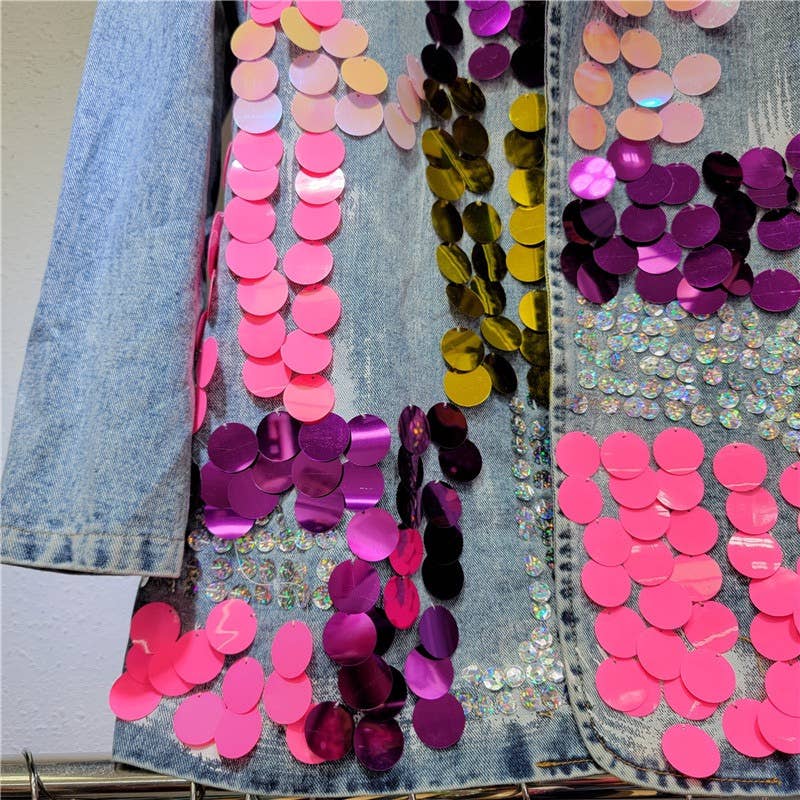 TAO | PS Hand-Painted Sequined Denim Blazer