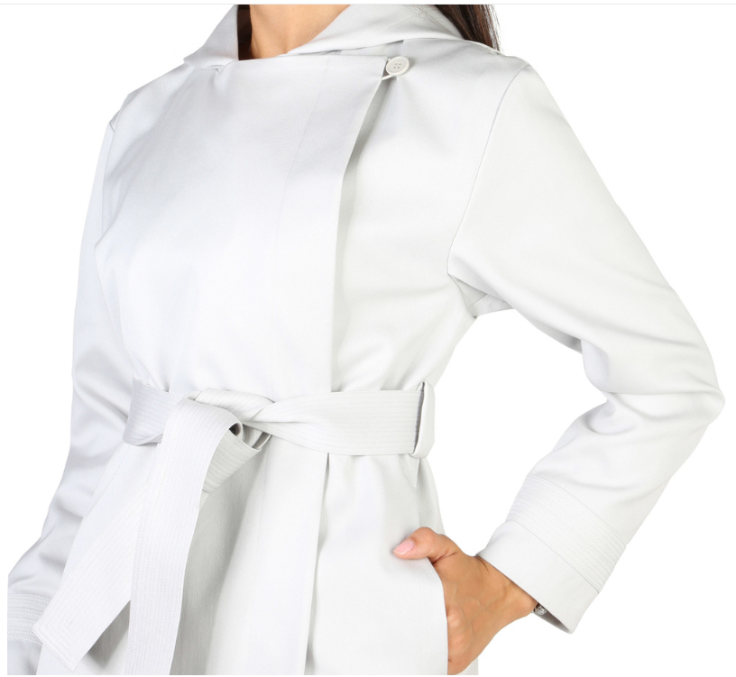 Emporio Armani Light Grey Coat/Jacket: EU Size 42 - TAO 919