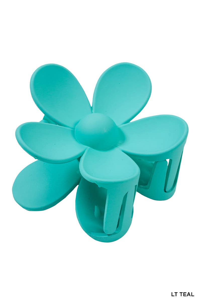 Hair Clip_ 42POPS Large Flower Hair Claw Hair Clip: OS / LT GREY-157783