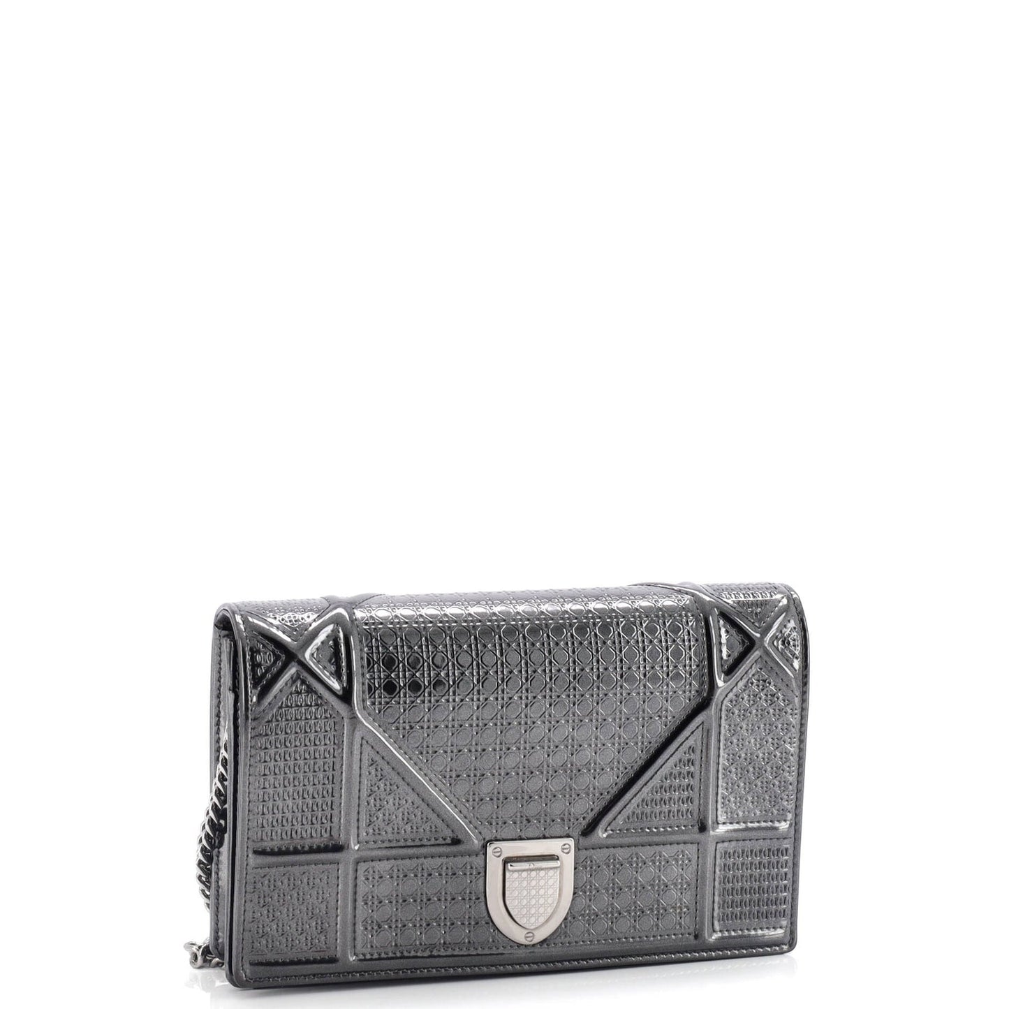 Christian Dior   |   Diorama Wallet on Chain Cannage Embossed Calfskin