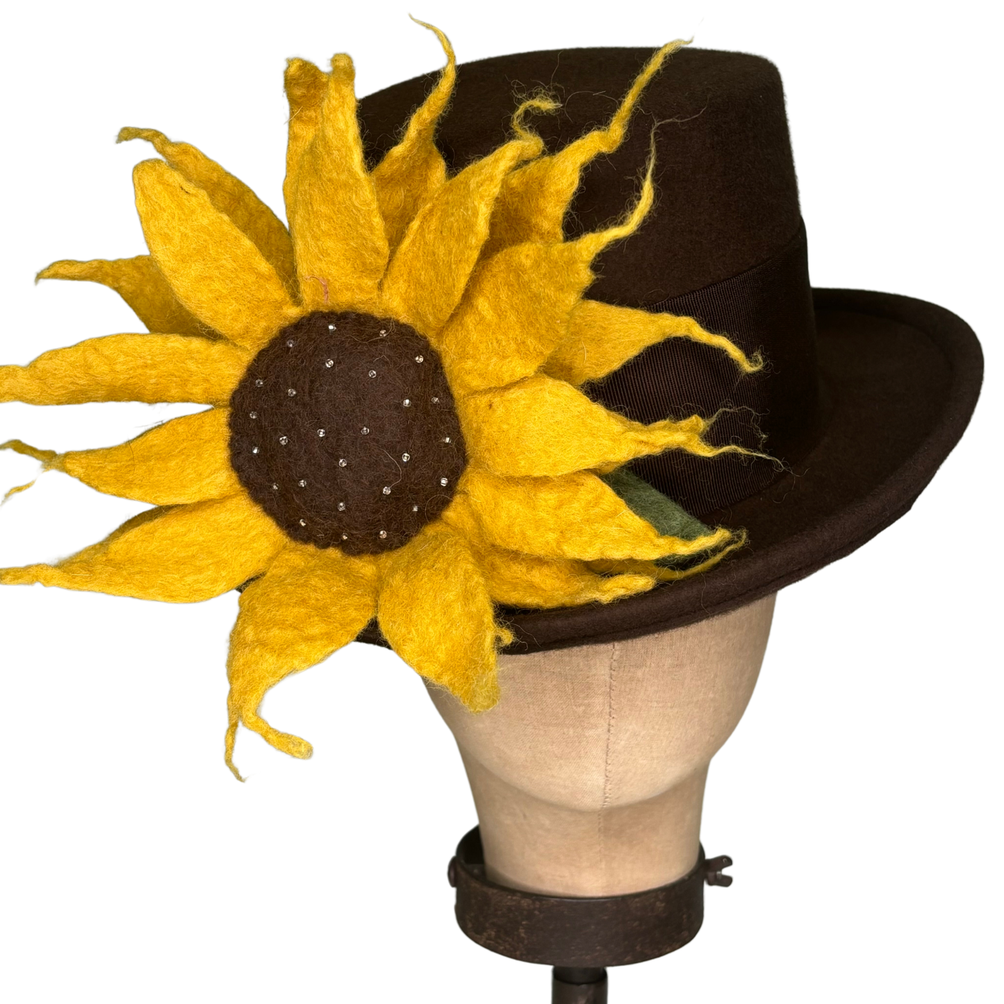 Hat   |    Wool Sunflower Top Hat