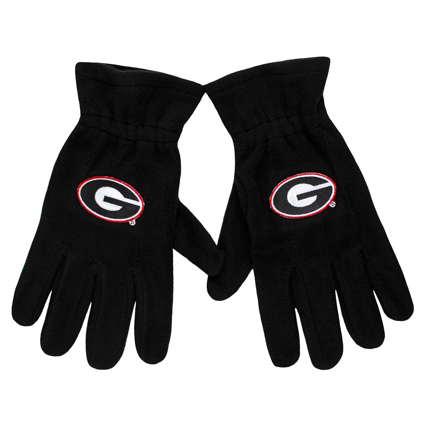 Georgia Bulldogs Black Fleece Gloves