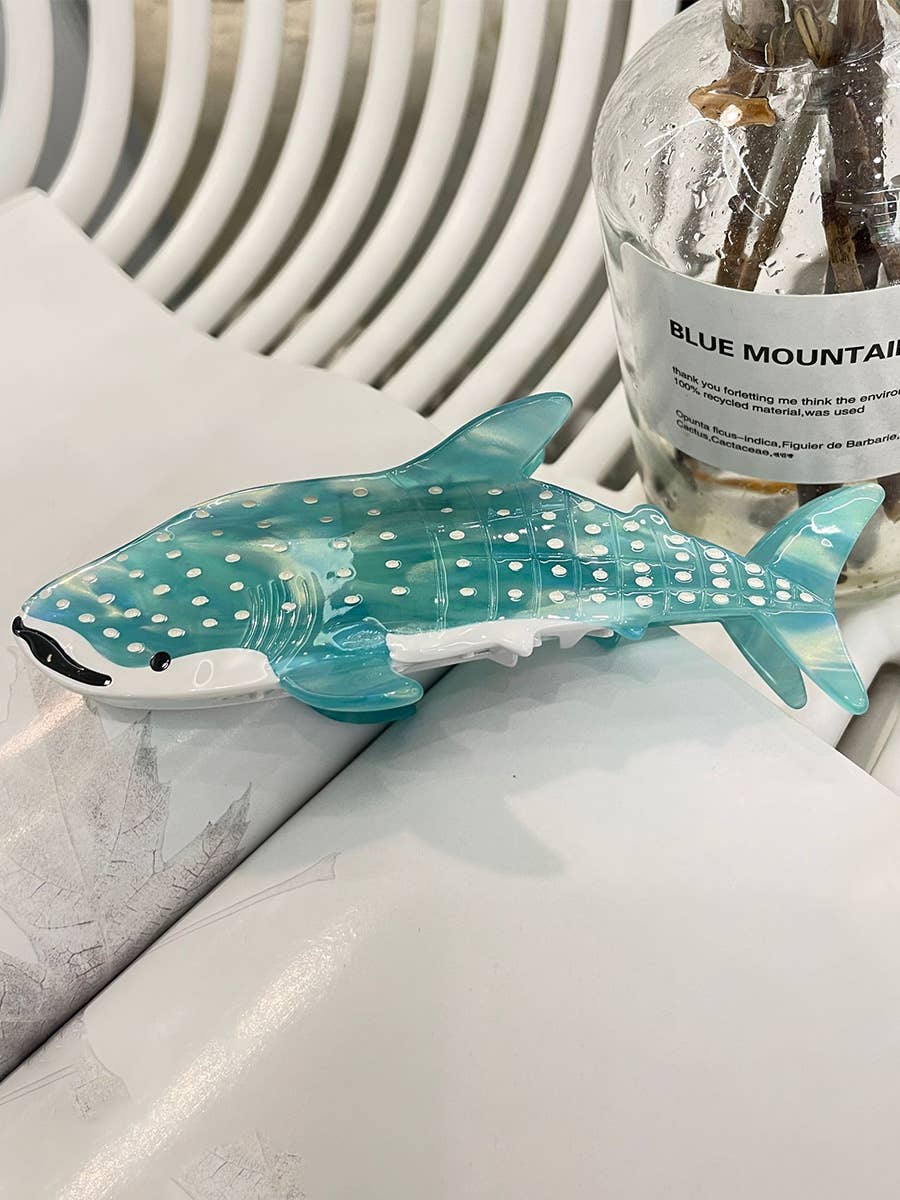 HAIR CLIPS: Ocean whale with baby