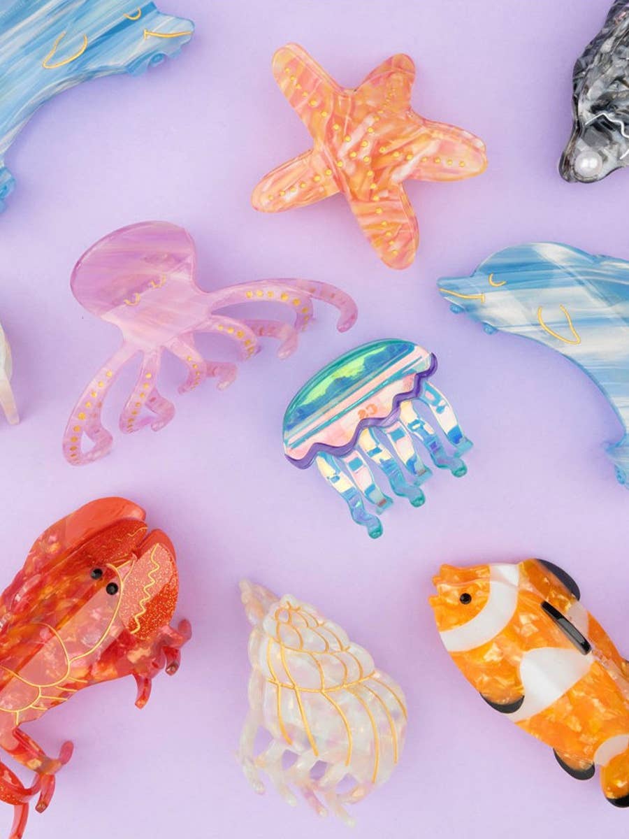 HAIR CLIPS: Ocean Lobster