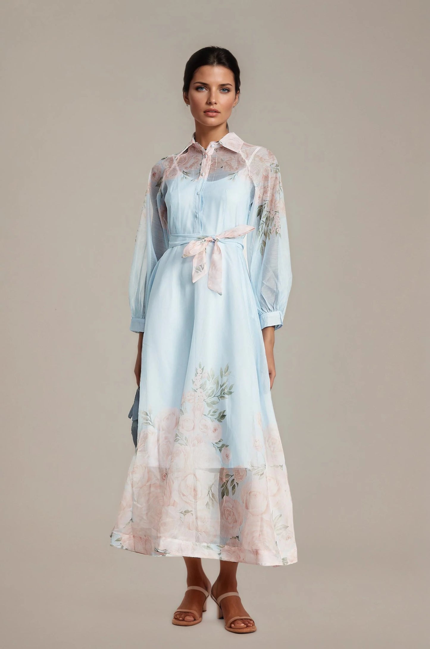 Relvoux   |    Axelle Floral Print Maxi Dress