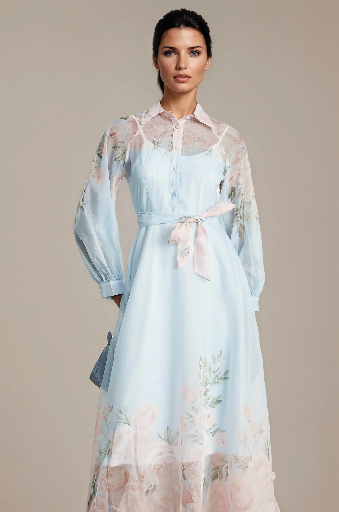 Relvoux   |    Axelle Floral Print Maxi Dress