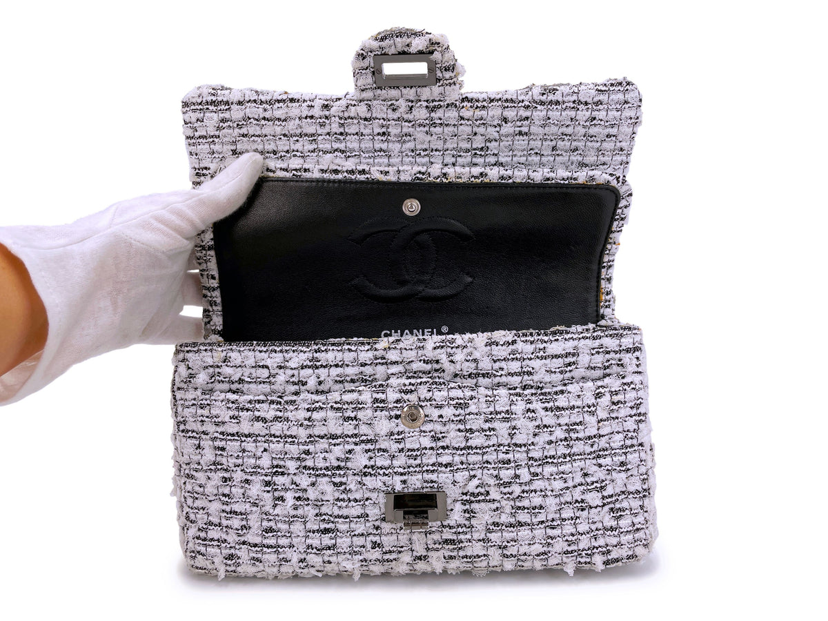 Rare Chanel 11P Tweed Crystal Charms Garden Party 2.55 Reissue 225 Flap Bag