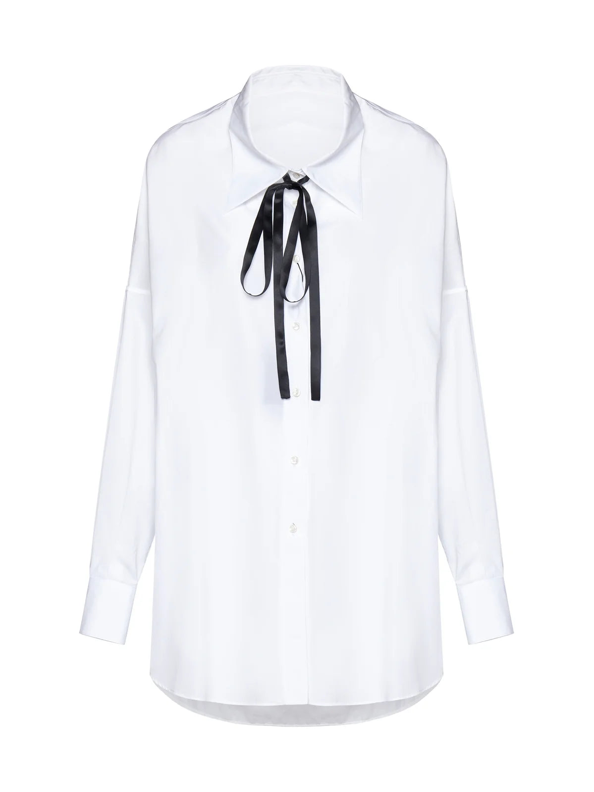 Dolce &amp; Gabbana   |     Cotton Poplin Ribbon Shirt