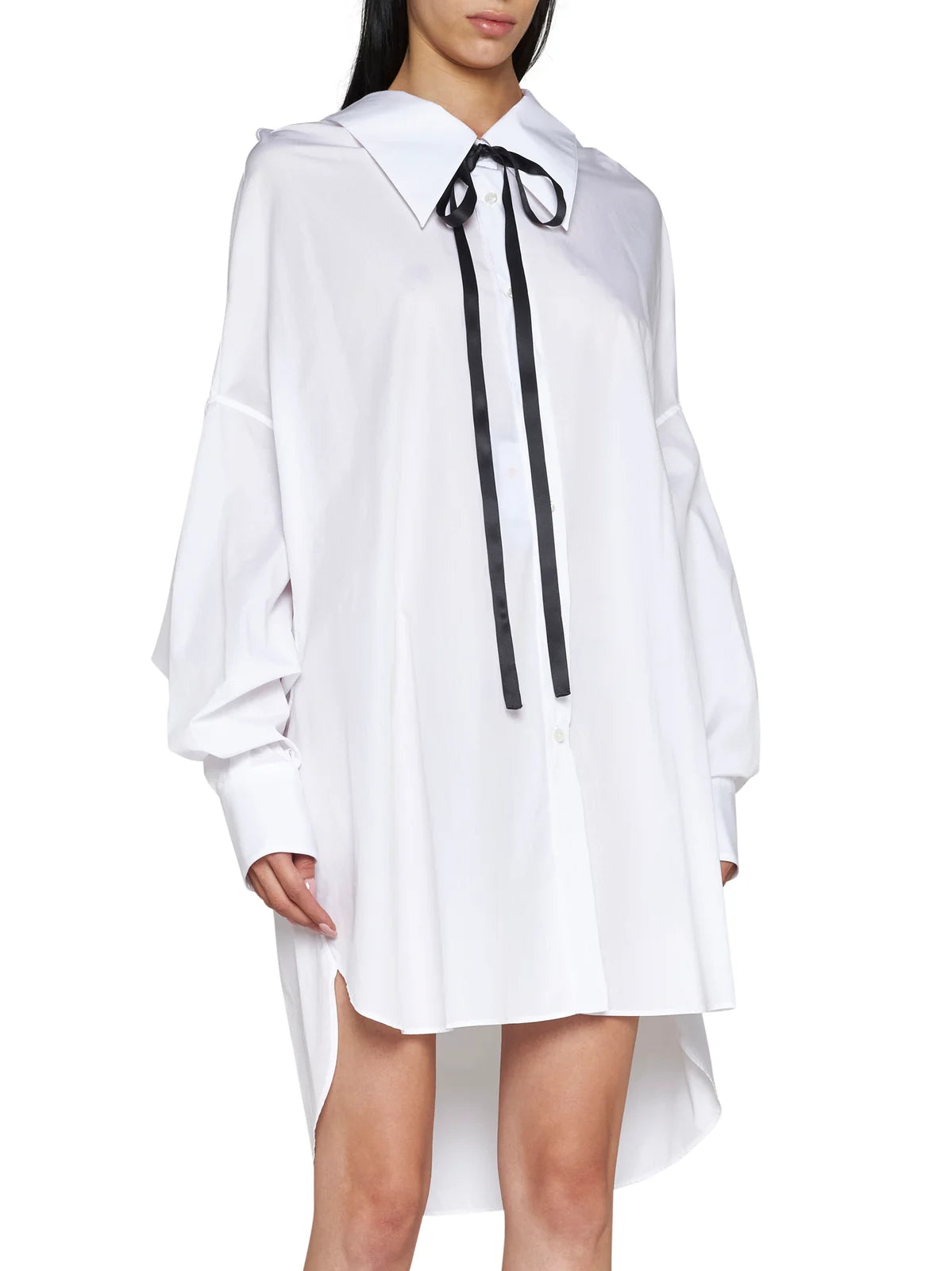 Dolce &amp; Gabbana   |     Cotton Poplin Ribbon Shirt