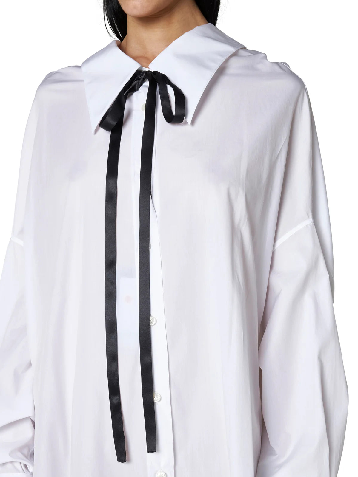 Dolce &amp; Gabbana   |     Cotton Poplin Ribbon Shirt