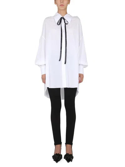 Dolce &amp; Gabbana   |     Cotton Poplin Ribbon Shirt