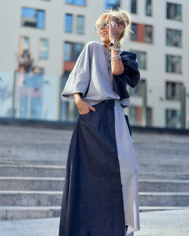Locker Room   |    Grey and Denim Co-Ord Set