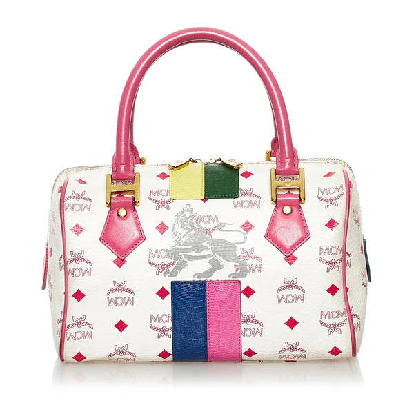 MCM   |    Pink Lion Boston Bag