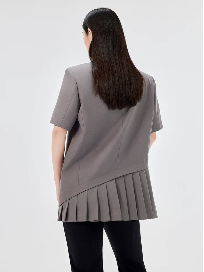 Mukzin   |    Collar Skirt Jacket