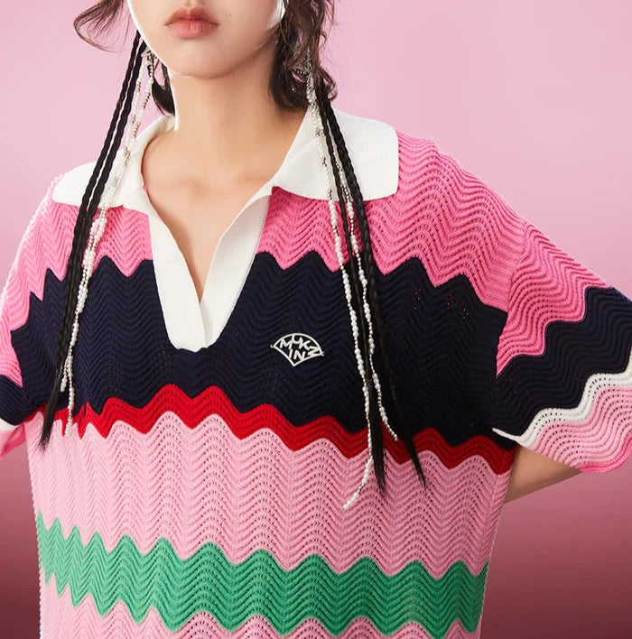 Mukzin   |    Striped Pop T-Shirt Knitwear