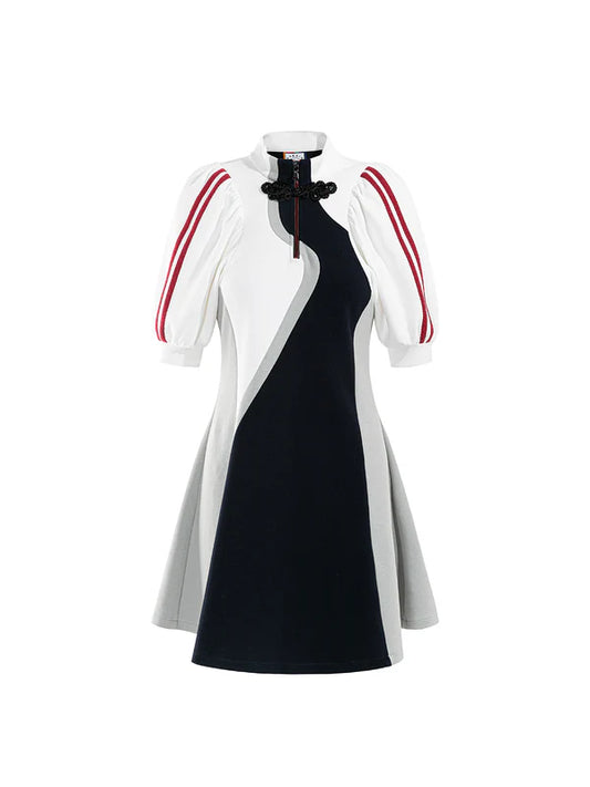 Mukzin   |    Sports Puff Sleeve Casual Dress