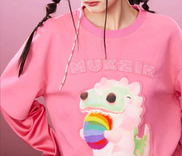 Mukzin   |    Pink Dinosaur Sweater